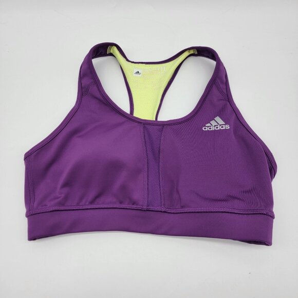 Adidas Sports Bra Size Small Womens Medium Compression Climacool Purple EUC - Picture 1 of 5
